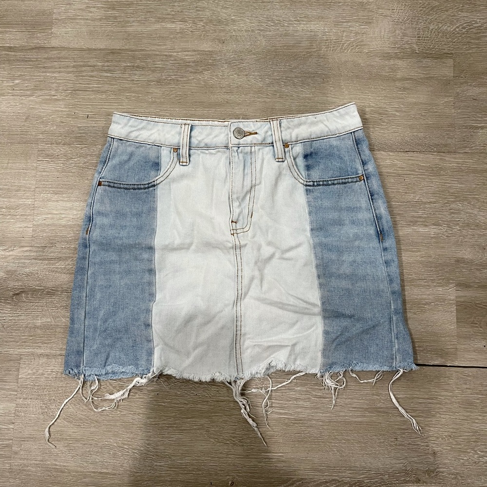 Pacsun Denim Color Block Skirt